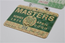 1974 & 1978 Masters Tournament SERIES Badges #324 & #28733 - Gary Player Wins