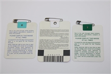 1989, 1990 & 1996 Masters Tournament SERIES Badges - Nick Faldo Wins