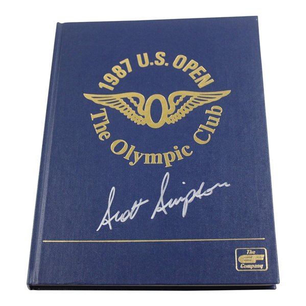 Scott Simpson Signed 1987 US Open at The Olympic Club Hard Bound Program JSA ALOA