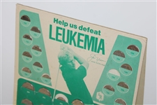 Classic 'Help Us Defeat Leukemia' Quarter Donation Board