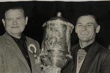 Ben Hogan & John Jay Hopkins Holding Trophy 1956 Press Photo