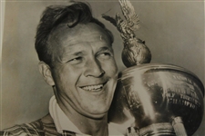 Arnold Palmer 'The Winner' at 1962 Colonial Invitation Trophy Photo