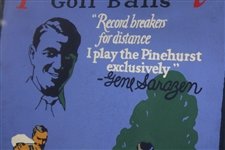 c.1920's Pinehurst Golf Balls Gene Sarazen Thos. E. Wilson & Co. Cardboard Advertisement