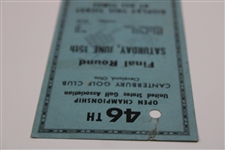 1946 US Open Championship Saturday Final Rd Ticket #FFAA3950 - Lloyd Mangrum Winner