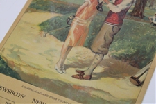 1927 Oakland Hills Country Club 'Newsboys New Year Greeting' Calendar 