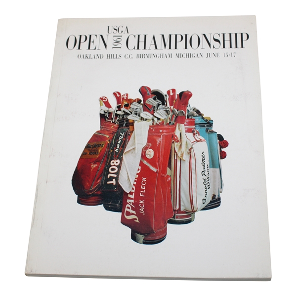 1961 US Open at Oakland Hills CC Official Program - Gene Littler Winner
