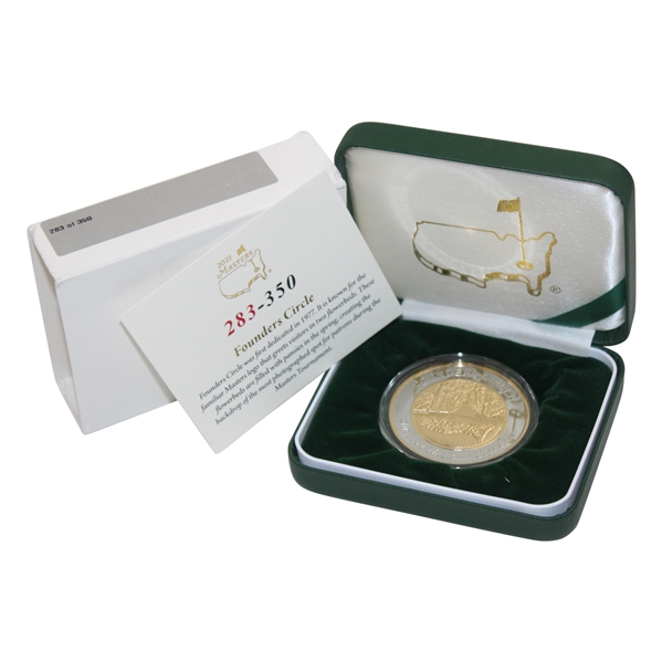 2021 Masters Tournament Ltd Ed Founders Circle Commemorative Coin #283/350 in Box w/Card