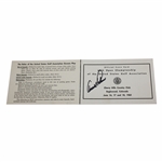 Arnold Palmer Signed Official 1960 US Open at Cherry Hills Scorecard JSA ALOA