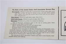 Arnold Palmer Signed Official 1960 US Open at Cherry Hills Scorecard JSA ALOA