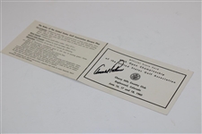 Arnold Palmer Signed Official 1960 US Open at Cherry Hills Scorecard JSA ALOA