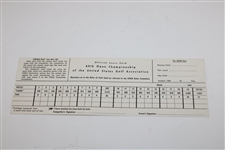 Arnold Palmer Signed Official 1960 US Open at Cherry Hills Scorecard JSA ALOA