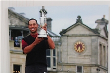 Tiger Woods Signed 2005 British Open at St Andrews Photo Collage - Framed UDA