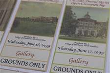 1999 US Open at Pinehurst Complete Ticket Set - Payne Stewart Win