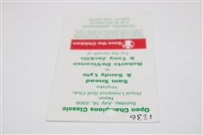 2000 Open Champions Classic Exhibition Ticket (Tiger Woods Win)
