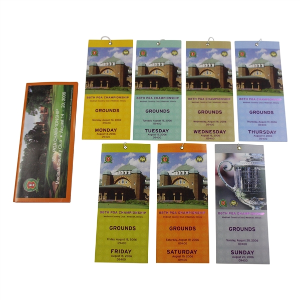 2006 PGA Championship at Medinah Ticket Set - Tiger Woods Win