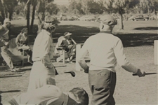 Pop & La Babe' Leaving the Tee Black & White Original Photo
