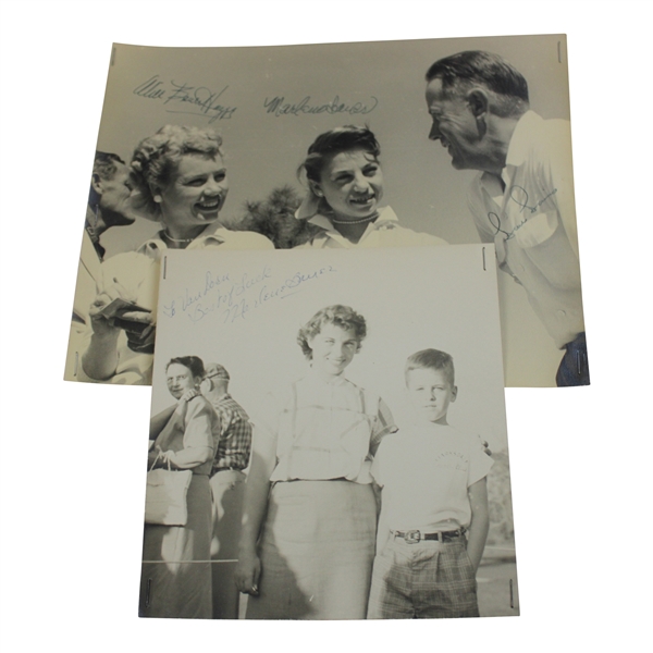 Marlene Bauer Signed B&W Photo w/Marlene/Allie/Louis Suggs Signed Photo JSA ALOA