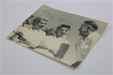 Marlene Bauer Signed B&W Photo w/Marlene/Allie/Louis Suggs Signed Photo JSA ALOA