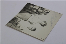 Marlene Bauer Signed B&W Photo w/Marlene/Allie/Louis Suggs Signed Photo JSA ALOA