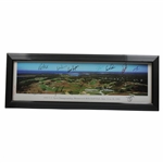 Big Three & 11 Champs Signed 1995 US Open at Shinnecock Hills Panoramic Photo - Framed JSA ALOA