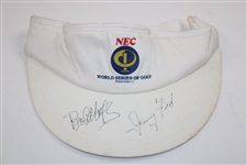 Bob Hope & Gerald Ford Signed World Series Of Golf Visor w/1986 Awards Winner Program JSA ALOA