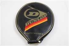 John McEnroe Signed Tennis Racket Cover with Racket JSA ALOA