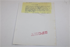 1967 Gay Brewer UPI Original 18th Green Masters Wire Photo 