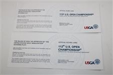2012 & 2013 Official US Open Scorecards - The Olympic Club & Merion Golf Club