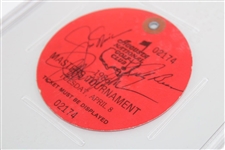 Nicklaus & Others Signed 1986 Masters Tournament Tuesday Ticket PSA AUTHENTIC