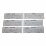 Crenshaw, Furyk, Singh & Nine Others Signed 1995/1998 Buick Classic Used Scorecards
