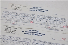 Crenshaw, Furyk, Singh & Nine Others Signed 1995/1998 Buick Classic Used Scorecards