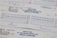 Crenshaw, Furyk, Singh & Nine Others Signed 1995/1998 Buick Classic Used Scorecards