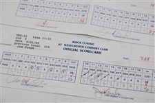 Crenshaw, Furyk, Singh & Nine Others Signed 1995/1998 Buick Classic Used Scorecards