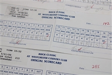 Crenshaw, Furyk, Singh & Nine Others Signed 1995/1998 Buick Classic Used Scorecards