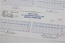 Crenshaw, Furyk, Singh & Nine Others Signed 1995/1998 Buick Classic Used Scorecards