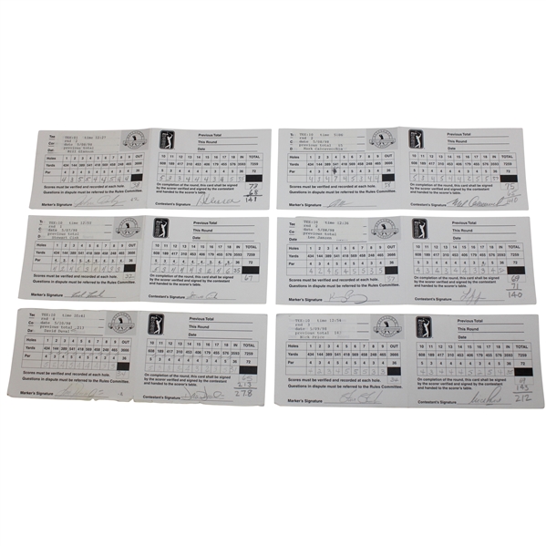 Cink, Duval, Price & Nine Others Signed 1998 BellSouth Classic Used Scorecards