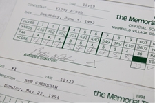 Mickelson, Daly, Watson & Seven Others Signed 1993/1994 The Memorial Used Scorecards