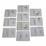 Ten (10) Masters Champions Signed Augusta National Golf Club Scorecards JSA ALOA