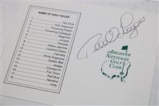 Ten (10) Masters Champions Signed Augusta National Golf Club Scorecards JSA ALOA