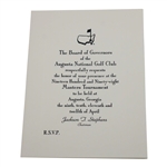 Lanny Wadkins' 1998 Masters Tournament Honorary Invitee Invitation w/ Envelope 