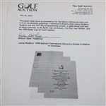 Lanny Wadkins' 1998 Masters Tournament Honorary Invitee Invitation w/ Envelope 