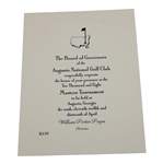 Lanny Wadkins' 2008 Masters Tournament Honorary Invitee Invitation w/ Envelope 