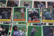 Signed Complete 1981 Donruss PGA Tour Golf Card Set w/Nicklaus Rookie & Stats Card JSA ALOA