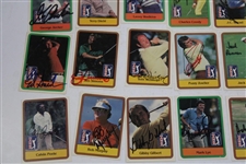 Signed Complete 1981 Donruss PGA Tour Golf Card Set w/Nicklaus Rookie & Stats Card JSA ALOA