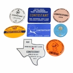 Eight (8) Different Charles Coody Contestants Badges from 1960's-1970's PGA Events