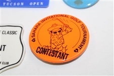 Eight (8) Different Charles Coody Contestants Badges from 1960's-1970's PGA Events