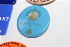 Eight (8) Different Charles Coody Contestants Badges from 1960's-1970's PGA Events