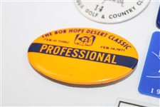 Eight (8) Different Charles Coody Contestants Badges from 1960's-1970's PGA Events