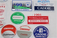 Thirty (30) 1980s/1990s Caddy Badges/Credentials - Palmer Caddy Royce Nielson Collection