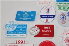 Thirty (30) 1980s/1990s Caddy Badges/Credentials - Palmer Caddy Royce Nielson Collection